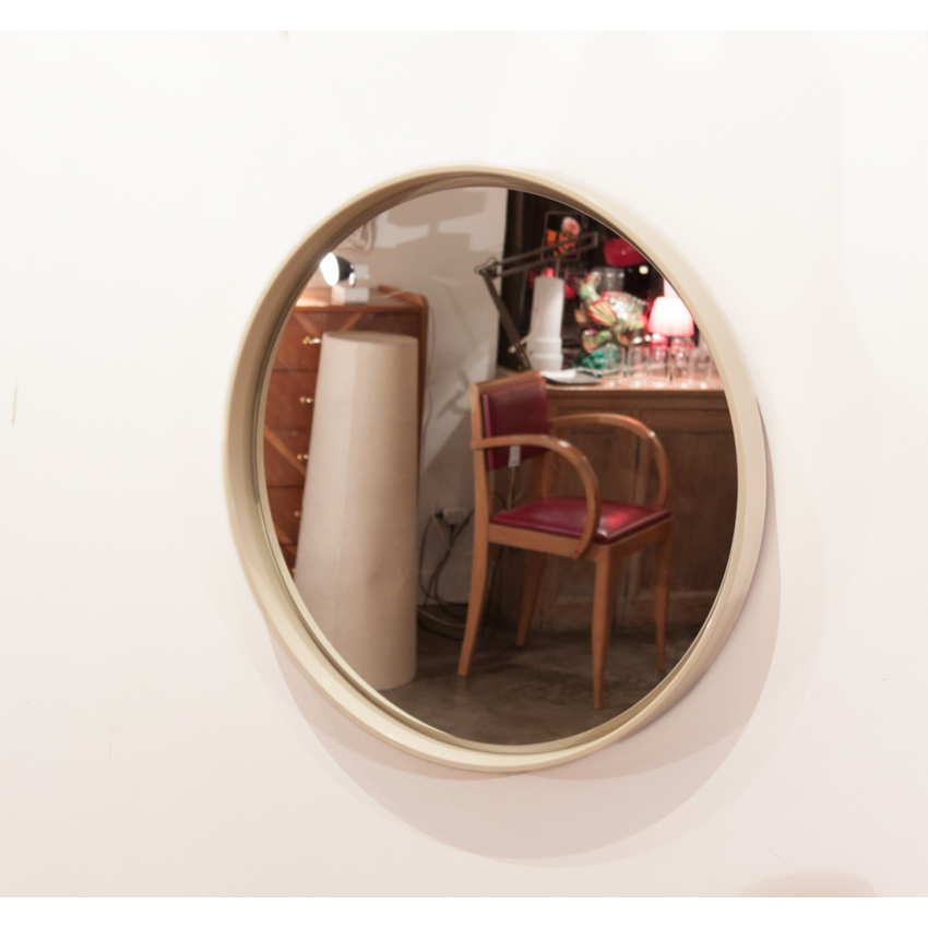 Grand miroir rond et vintage