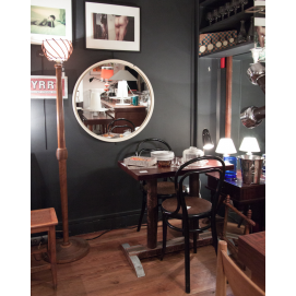 Grand miroir rond et vintage