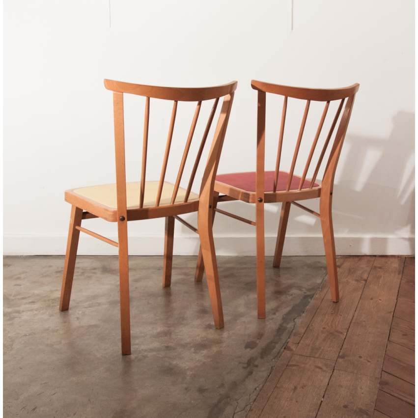 Paire de chaises années 1950, 1960