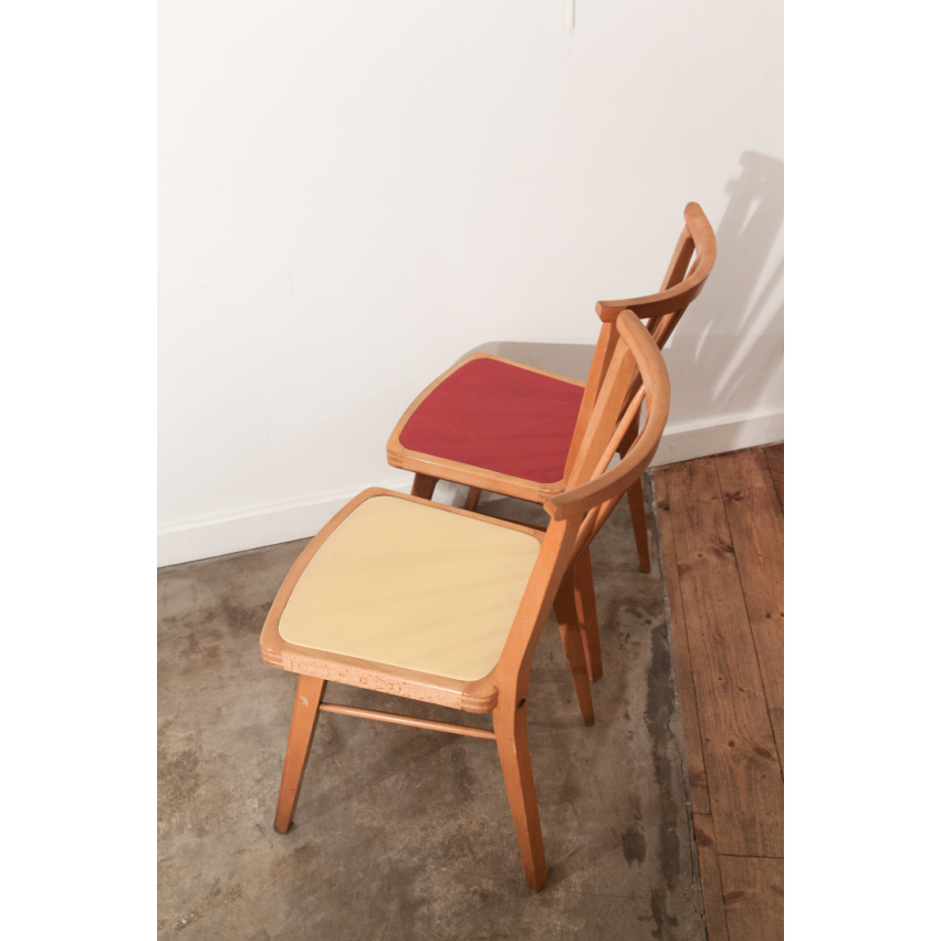 Paire de chaises années 1950, 1960