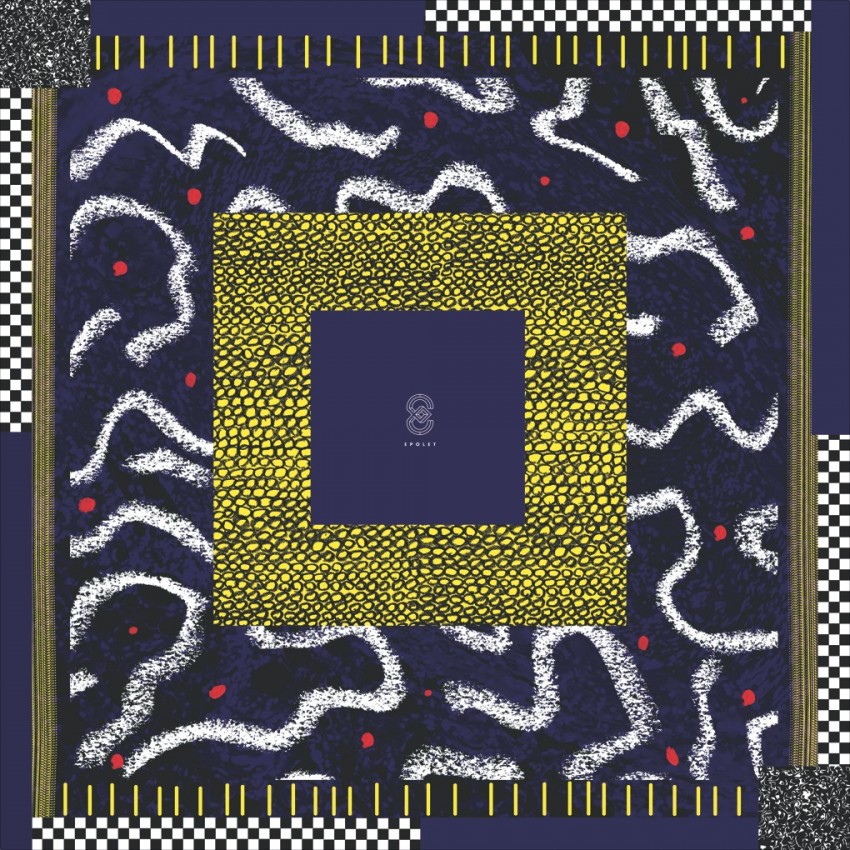Grand carré en soie - Foulard return of the comet - Epolet Grand carré en soie - Foulard return of the comet - Epolet