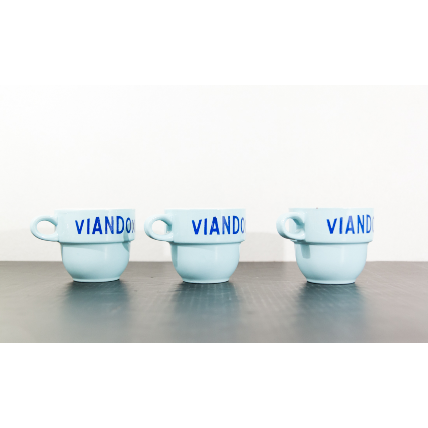 Tasses Viandox bleues vintage