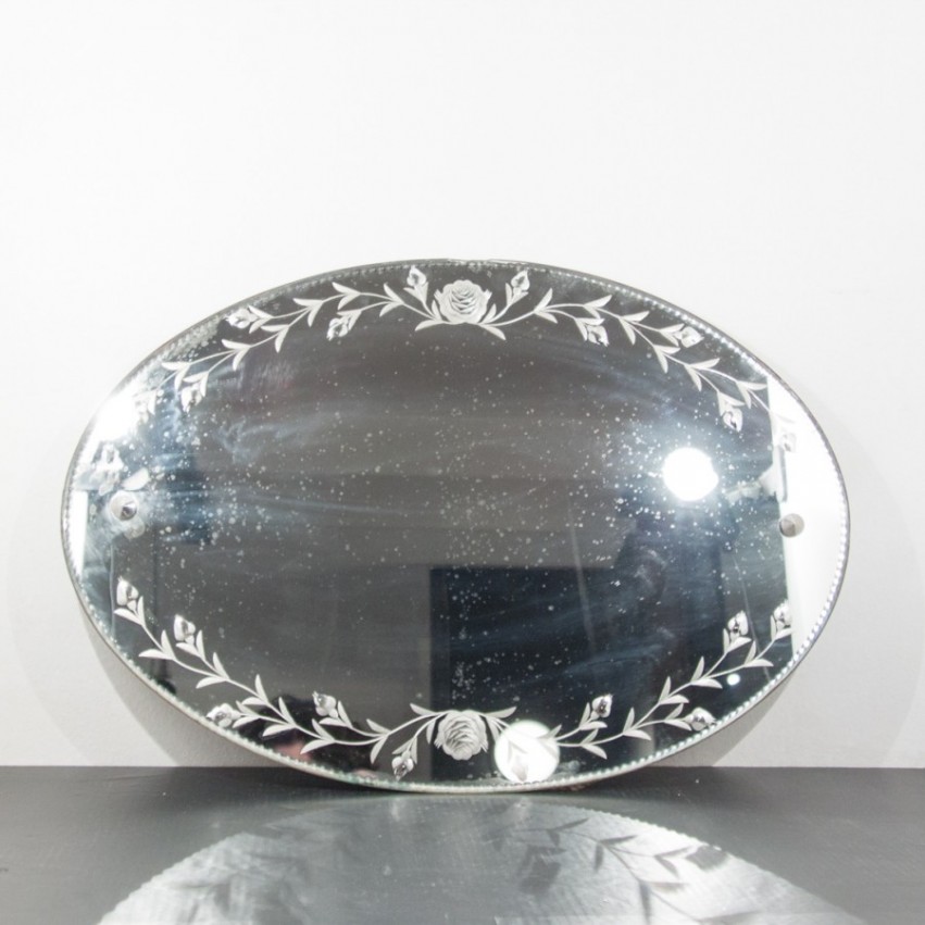 Miroir ovale Art déco