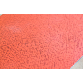 Table Formica vintage et rouge - pieds compas