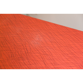 Table Formica vintage et rouge - pieds compas