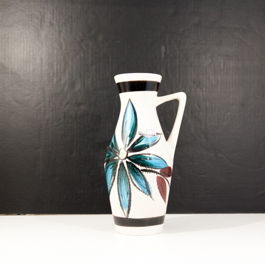 Céramique allemande - Vase vintage - Bay Keramik 271-25 - Fleurs Céramique allemande - Vase vintage - Bay Keramik 271-25 - Fleurs