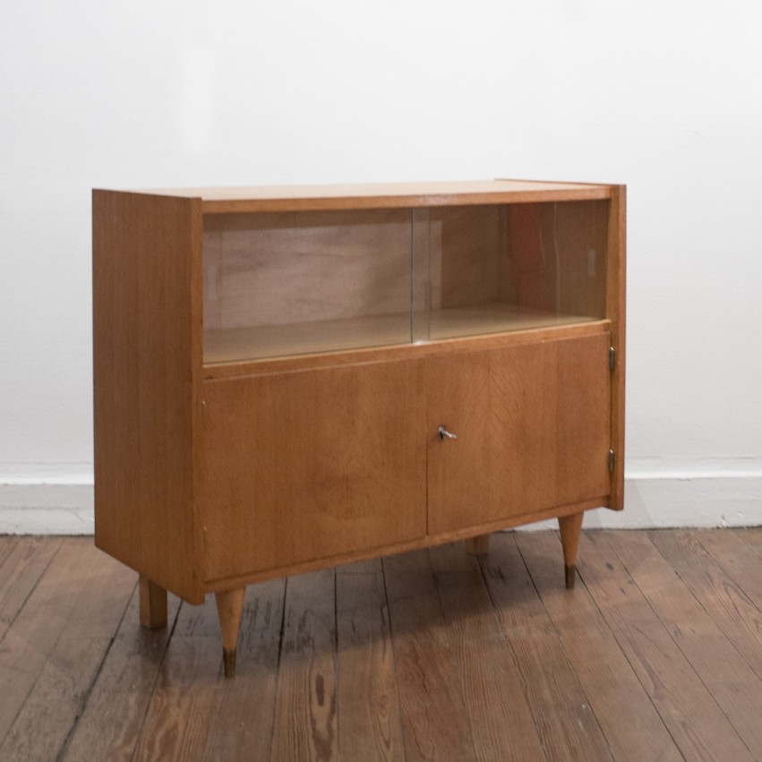 Petite commode vitrine des années 1950