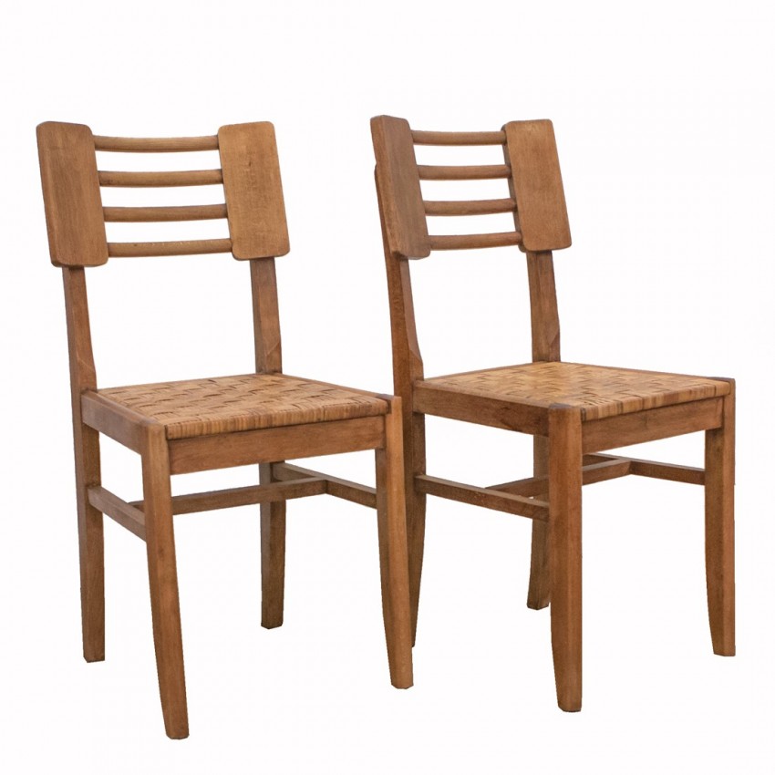 Chaises en bois des années 1940