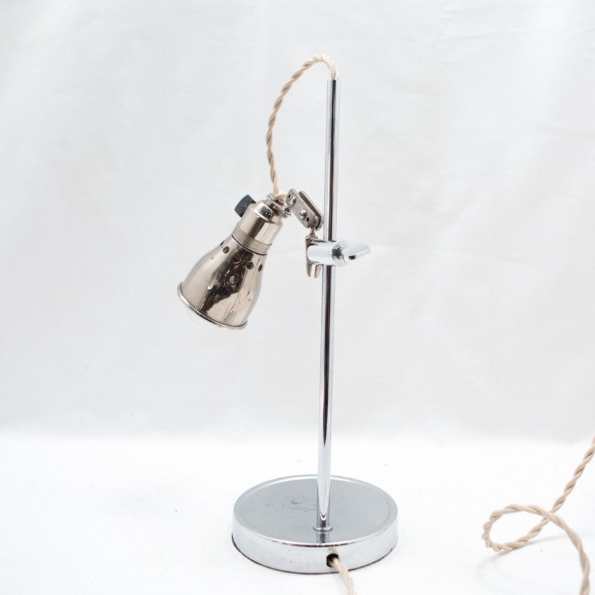 Lampe d'atelier chromée