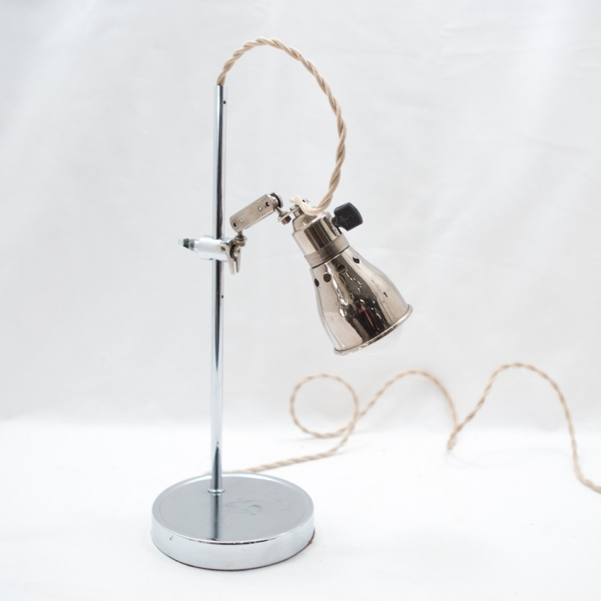 Lampe d'atelier chromée