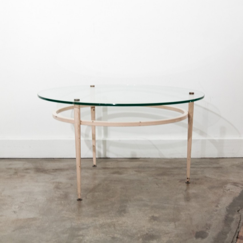 Table basse en fer/verre - Vintage Table basse en fer/verre - Vintage