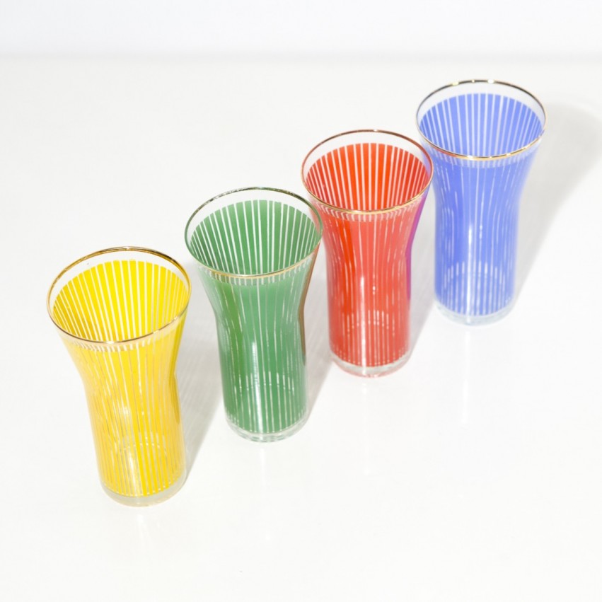 Verres à orangeade des années 1950