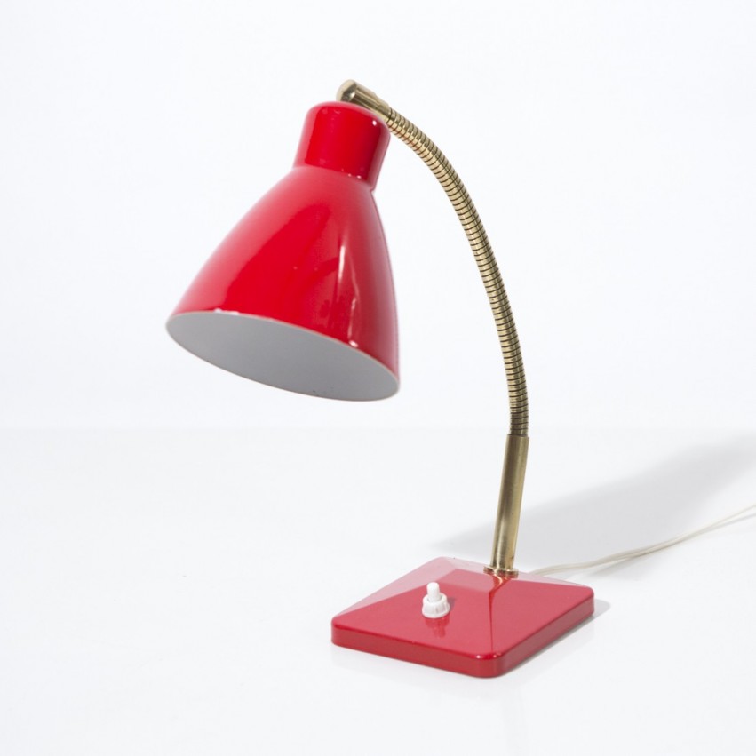 Lampe de bureau ou applique Aluminor rouge