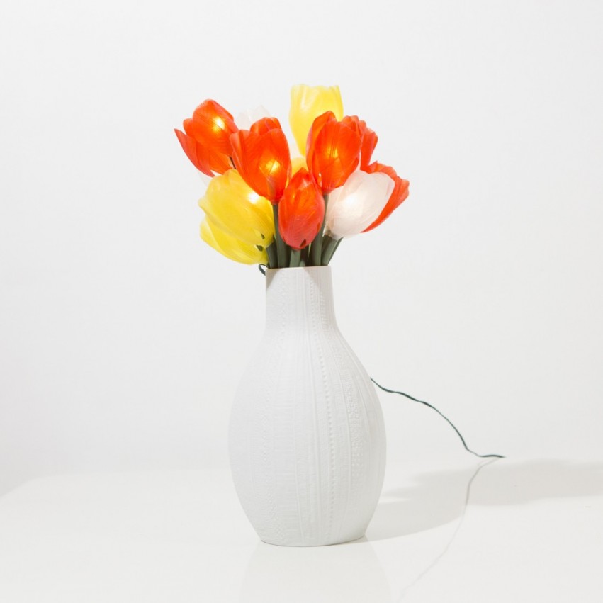 Bouquet de tulipes lumineuses vintage