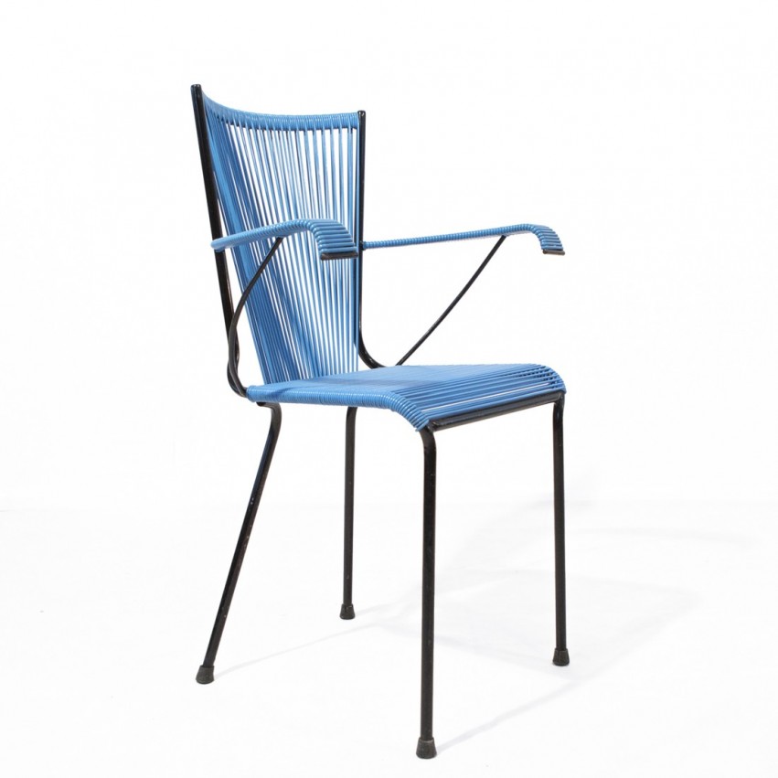 Fauteuil Scoubidou noir et bleu - Lunik