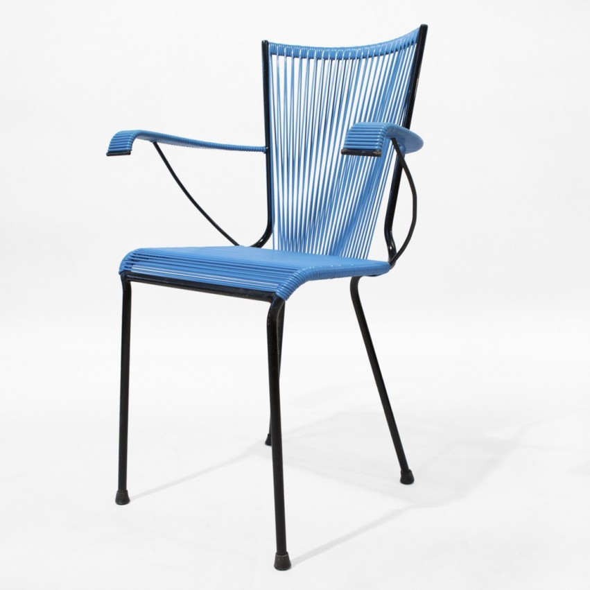 Fauteuil Scoubidou noir et bleu - Lunik