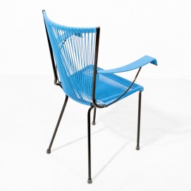 Fauteuil Scoubidou noir et bleu - Lunik