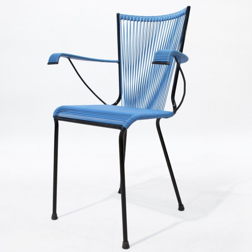 Fauteuil Scoubidou noir et bleu - Lunik