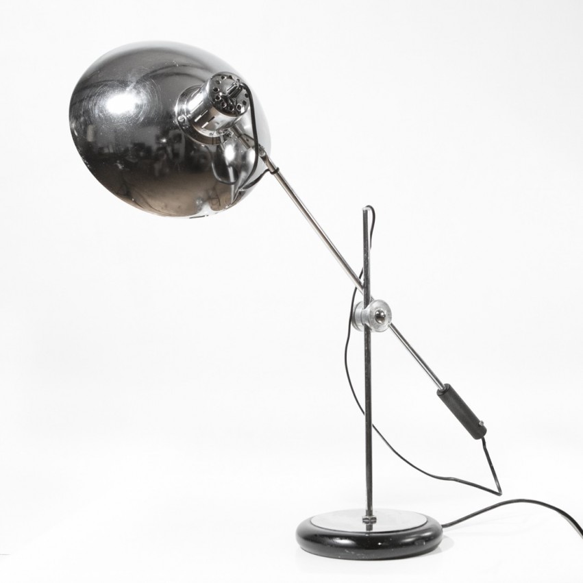 Grande lampe de bureau articulée chromée - Aluminor