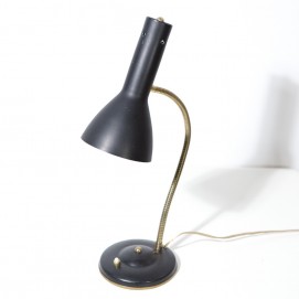 Lampe de bureau noire des années 1960