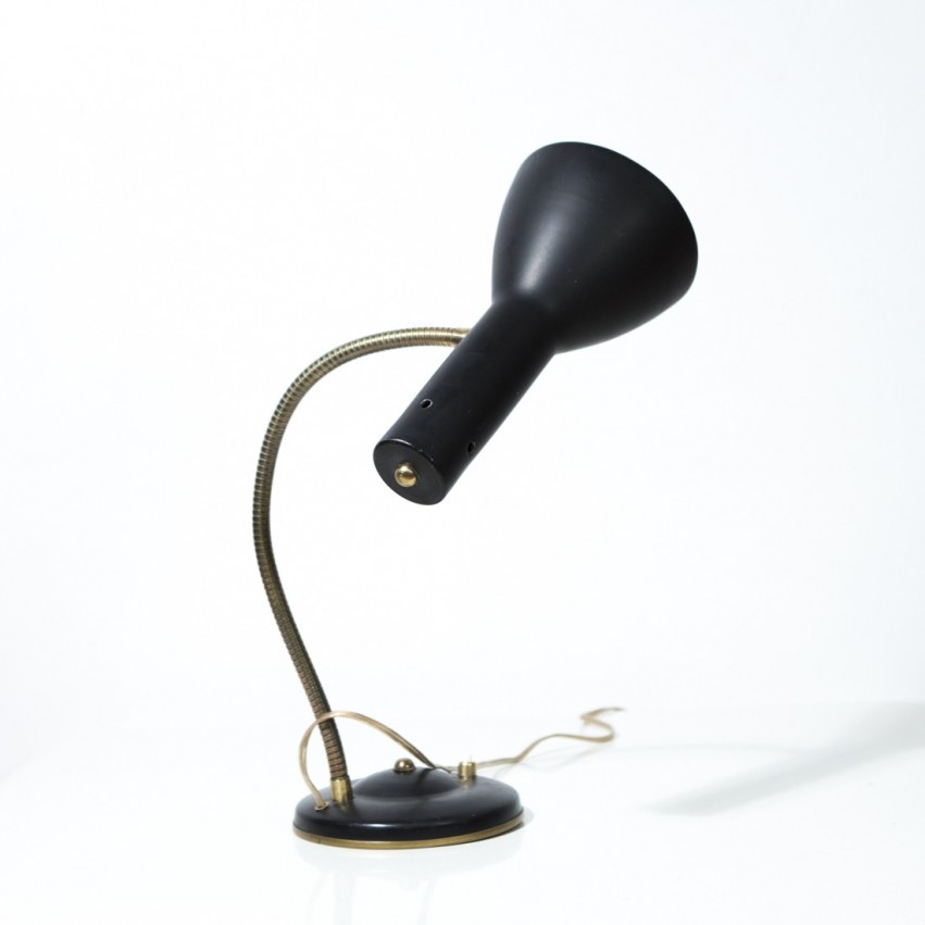 Lampe de bureau noire des années 1960