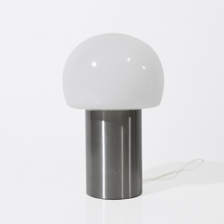 Lampe d'appoint inox et verre