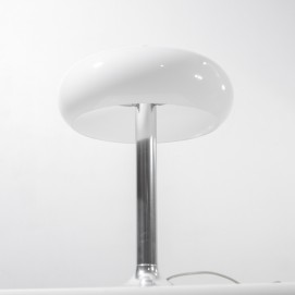 Lampe vintage piètement inox et diffuseur en Plexiglas