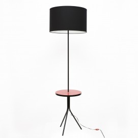 Lampadaire-tablette tripode en Formica