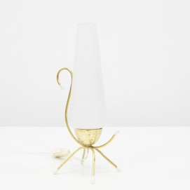 Lampe d'appoint en laiton et verre