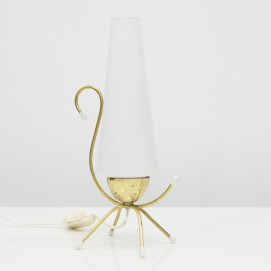 Lampe d'appoint en laiton et verre