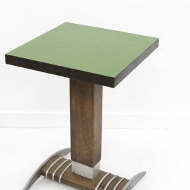 Table de bistrot Formica bois et métal