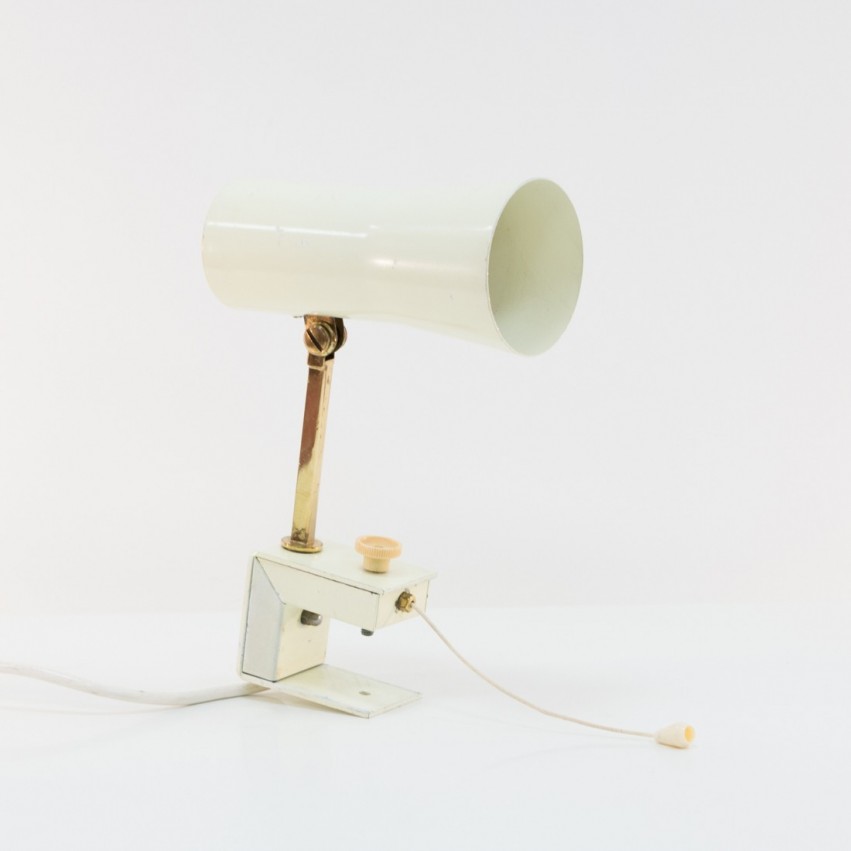 Spot à étau en tôle laquée beige