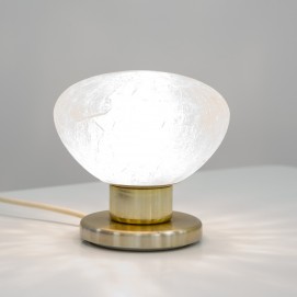 Lampe d'appoint en verre et laiton éditée par Doria