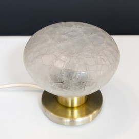 Lampe d'appoint en verre et laiton éditée par Doria