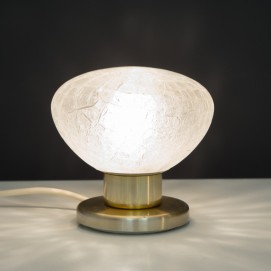 Lampe d'appoint en verre et laiton éditée par Doria