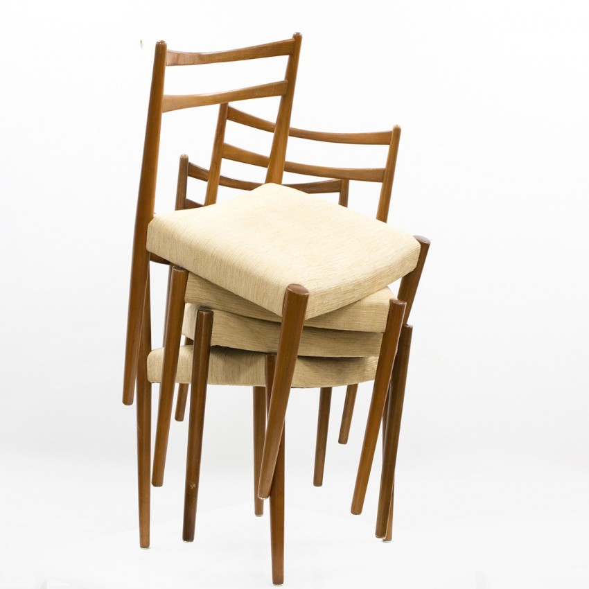 Chaises en bois éditées par Lübke (Luebke) dans les années 1960