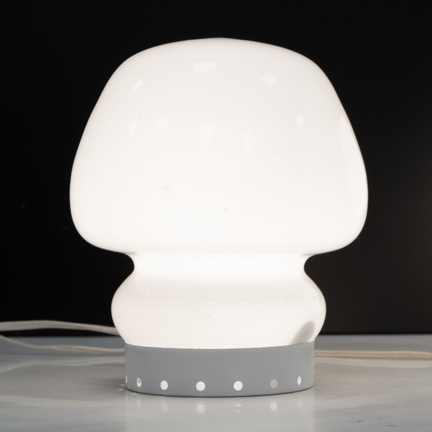 Lampe mobile en verre opale des années 1960