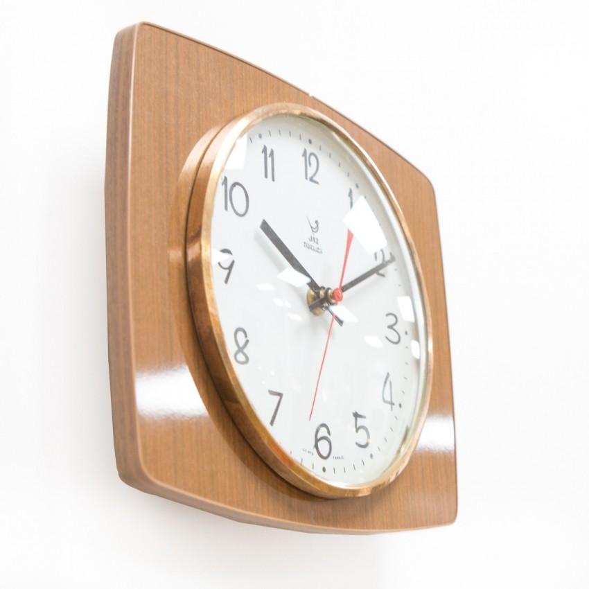 Horloge Jaz transistor - Formica et laiton