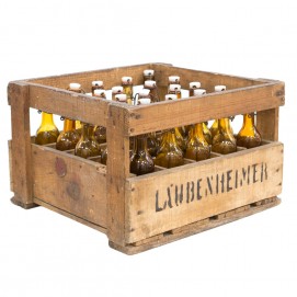 Caisse de bouteilles de bière de la brasserie Laubenheimer à Nérac