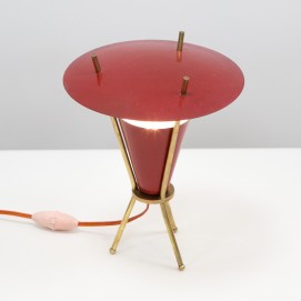 Lampe tripode des années 1950 à double réflecteur