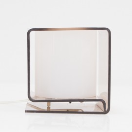 Lampe cubique en Plexiglas fumé