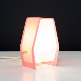 Lampe d'appoint en Plexiglas rose et blanc
