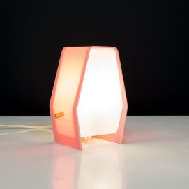 Lampe d'appoint en Plexiglas rose et blanc