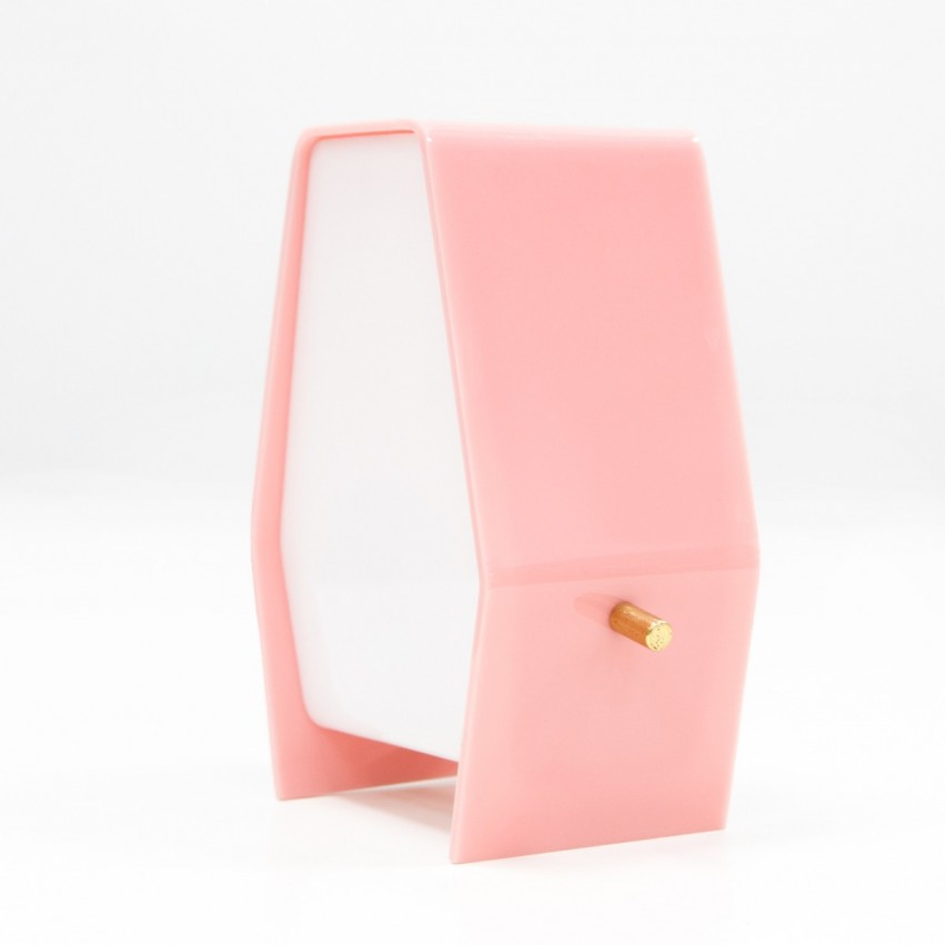 Lampe d'appoint en Plexiglas rose et blanc
