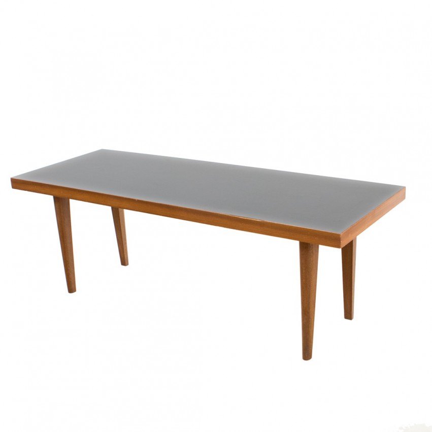 Table basse en bois et Formica des années 1950