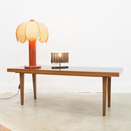 Table basse en bois et Formica des années 1950