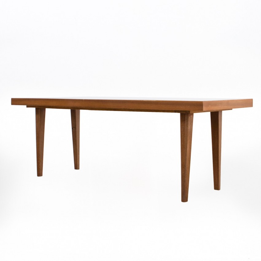 Table basse en bois et Formica des années 1950