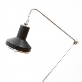 Lampe de bureau articulée à étau - Chrome et noir