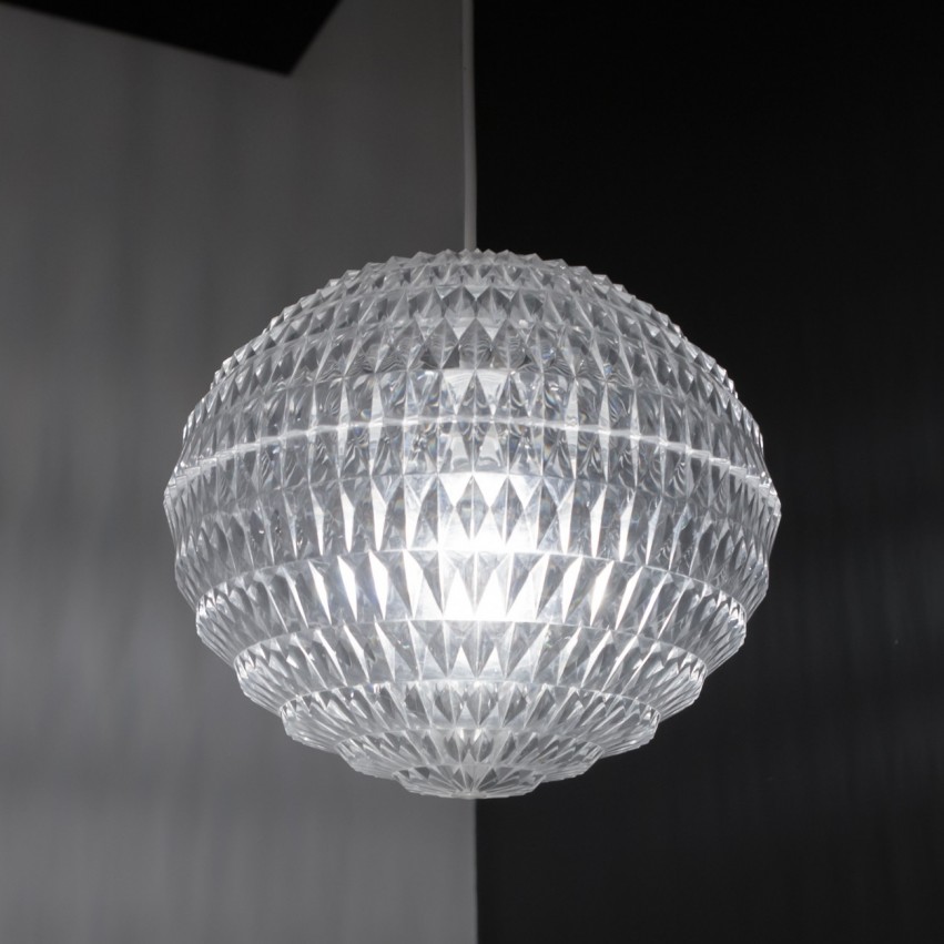 Suspension Erco en résine cristal