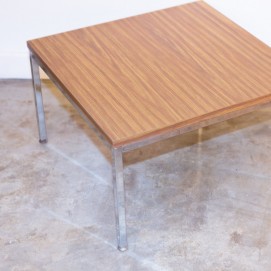 Table basse carrée chrome/formica DLG F. Knoll